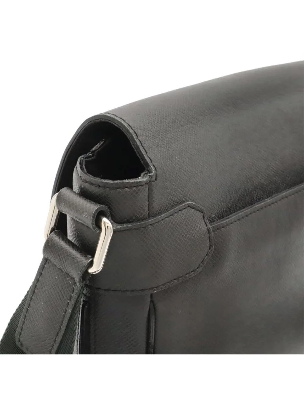 Louis Vuitton Taiga Roman PM Shoulder Bag Crossbody Leather Ardoise Black